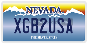 XGB2USA license plate in Nevada