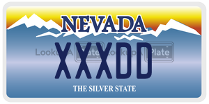 XXXDD license plate in Nevada