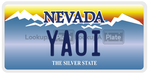 YAOI license plate in Nevada