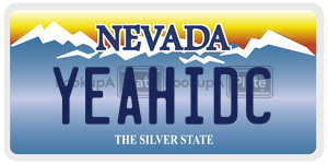 YEAHIDC  license plate in NV