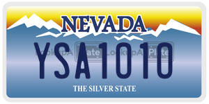 YSA1O1O  license plate in NV