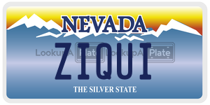 ZIQUI license plate in Nevada