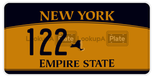 122 license plate in New York