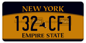 132CF1  license plate in NY