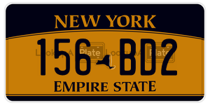 156BD2  license plate in NY