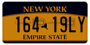 16419LY  license plate in NY