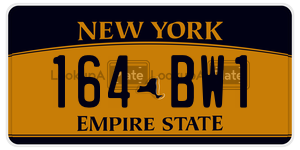 164BW1 license plate in New York