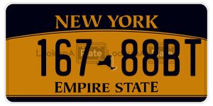 16788BT  license plate in NY