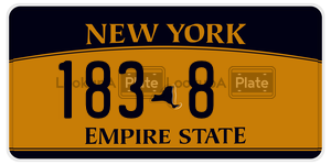 1838  license plate in NY