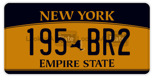 195BR2  license plate in NY