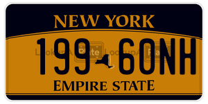 19960NH  license plate in NY