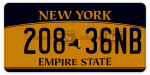 20836NB license plate in New York