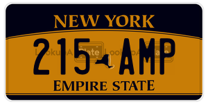 215AMP license plate in New York