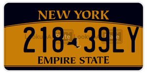 21839LY  license plate in NY