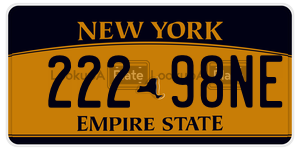 22298NE  license plate in NY