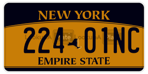 22401NC  license plate in NY