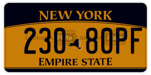 23080PF  license plate in NY