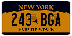 243BGA license plate in New York
