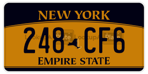 248CF6  license plate in NY