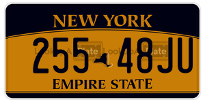 25548JU  license plate in NY