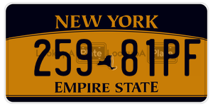 25981PF  license plate in NY