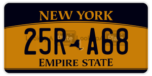 25RA68  license plate in NY