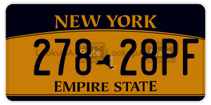 27828PF  license plate in NY
