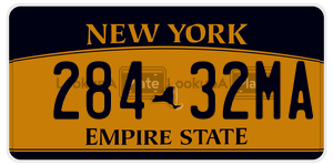 28432MA  license plate in NY