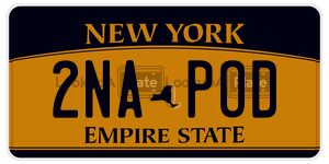 2NAPOD license plate in New York