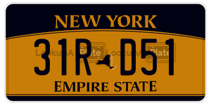 31RD51 license plate in New York