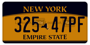 32547PF  license plate in NY