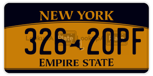 32620PF  license plate in NY