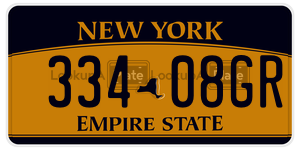 33408GR  license plate in NY