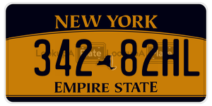 34282HL  license plate in NY