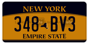 348BV3  license plate in NY