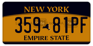 35981PF  license plate in NY