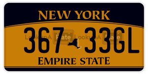 36733GL  license plate in NY