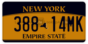 38814MK  license plate in NY