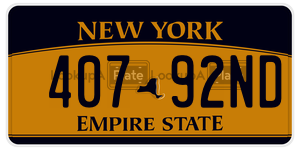 40792ND  license plate in NY