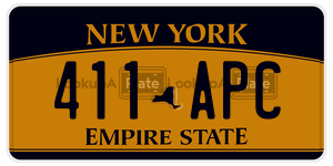 411APC  license plate in NY