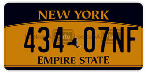 43407NF  license plate in NY