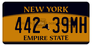 44239MH  license plate in NY