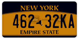 46232KA  license plate in NY