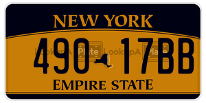 49017BB  license plate in NY