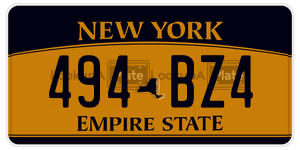 494BZ4  license plate in NY