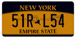 51RL54  license plate in NY