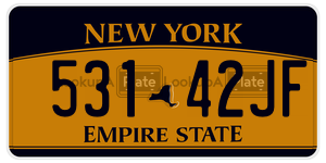 53142JF  license plate in NY
