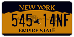54514NF  license plate in NY