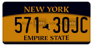 57130JC  license plate in NY