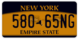 58065NG  license plate in NY